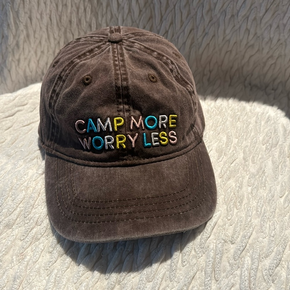 Camp More Worry Less Jean Style Baseball Cap (Universal)